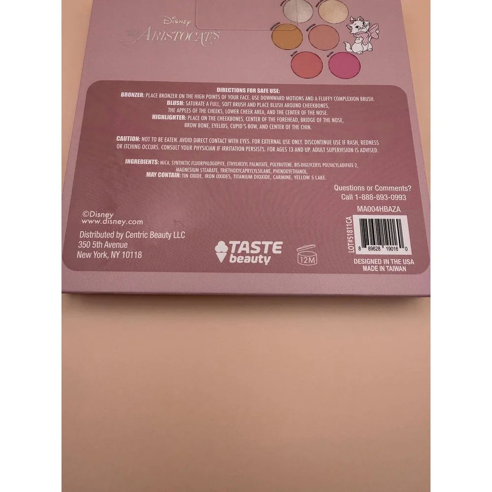 Disney The Aristocats Marie Complexion Palette Taste Beauty Blush Bronzer Glow